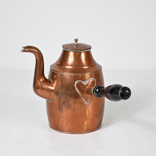 Kaffekanna i koppar, gustaviansk, 1800-tal.