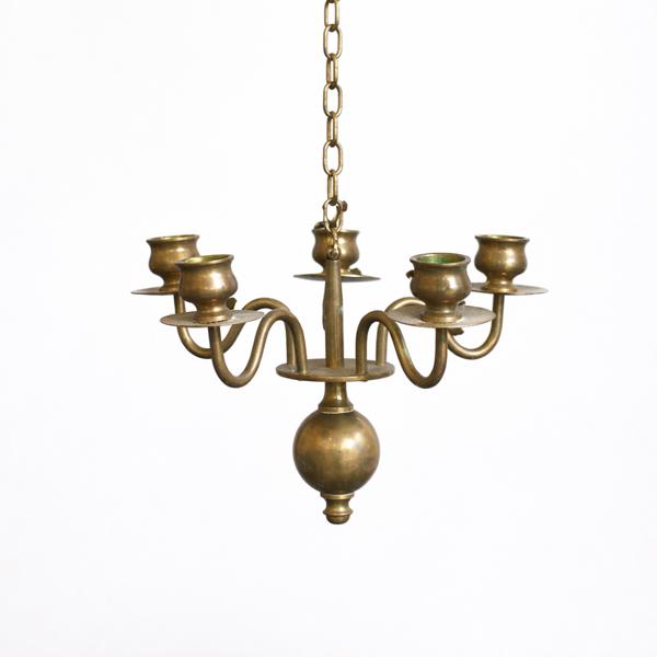 Ljuskrona i mässing, 1900-tal.