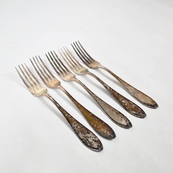 Gafflar i silver, 5st, 830.