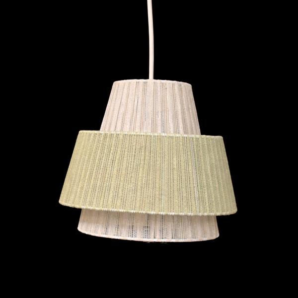 Taklampa i textil, 1900-talets mitt.