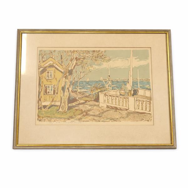 Harald Lindberg, färglitografi, signerad.