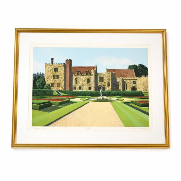 James Thackery, Penshurst Place, färglitografi, signerad.