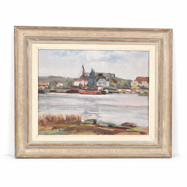 Sture Lundgren, olja på pannå, signerad.