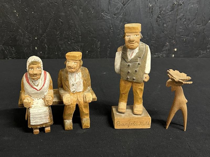 Träskulpturer högsta, 17.5 cm 