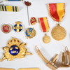 Slipsnålar och manschettknappar, militära, m.m.