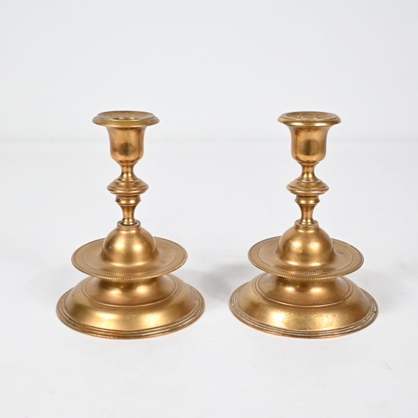 Ljusstakar, ett par, barockstil, Skultuna.