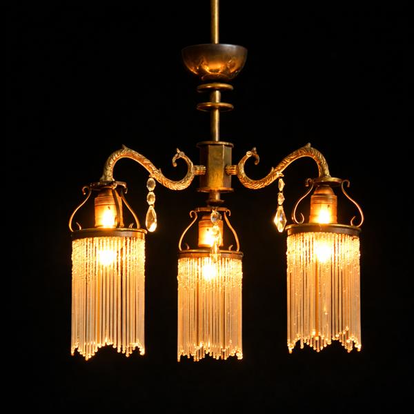 Taklampa, mässing, Swedish Grace, 1930-tal.