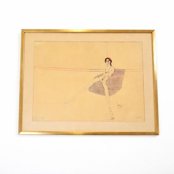 Paul Wunderlich, färglitografi, signerad.