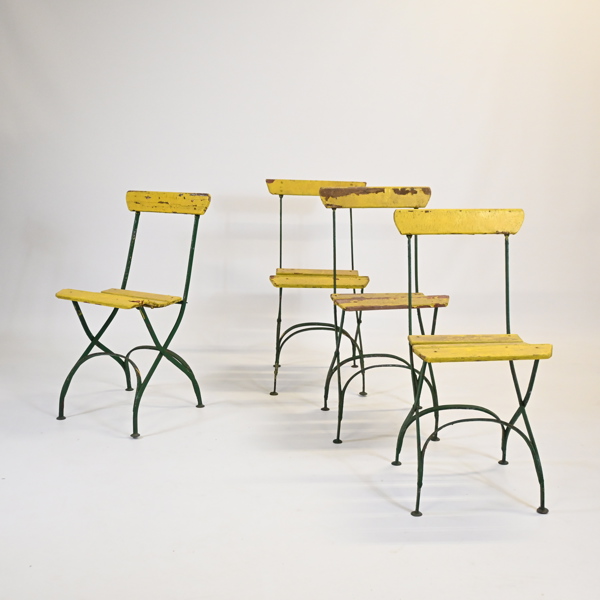 Trädgårdsstolar, 4st, 1900-tal.