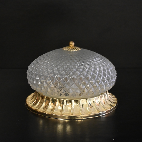 Taklampa, metall och glas, 1900-tal.