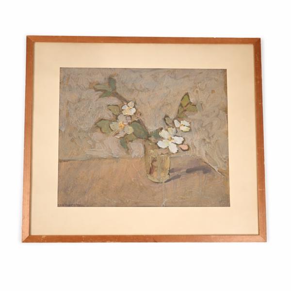 Erik Widerbäck, blomsterstilleben, akvarell, signerad.