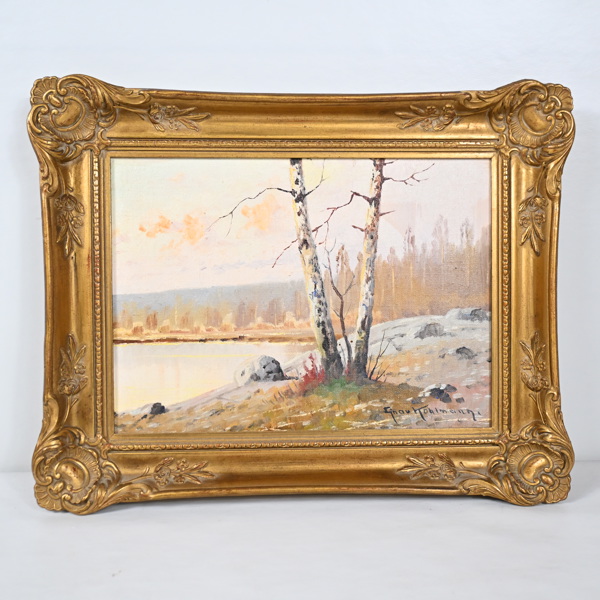 Ejnar Kohlmann, olja på pannå, signerad.