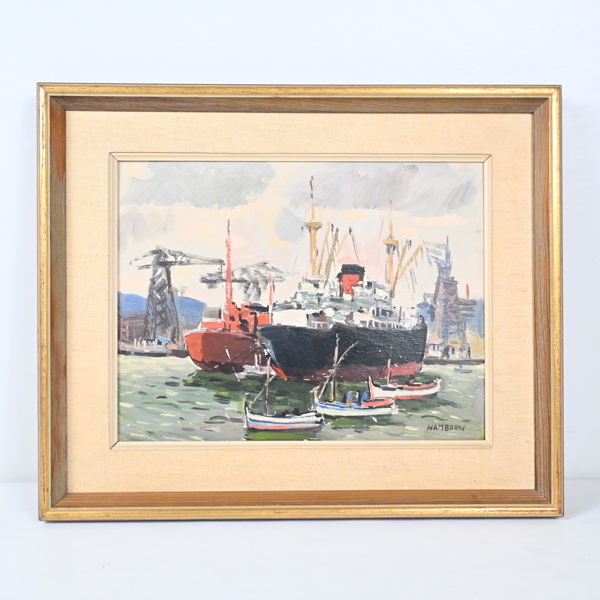 Axel Hamborn, olja på duk, signerad.