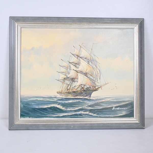 John Ambrose, olja på duk, signerad.