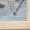 Fritz Ahlnander, "Sol över Vassljocko" olja på duk, signerad.
