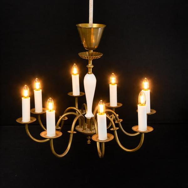 Taklampa, mässing, modell 31868, Nordiska Kompaniet, 1948.