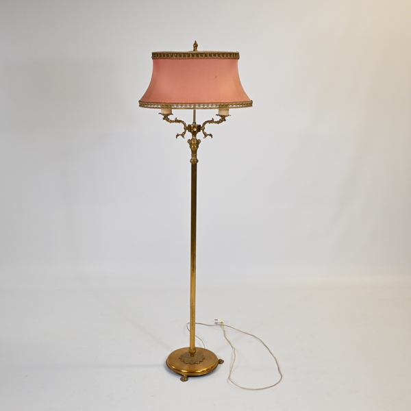 Golvlampa, mässing, 1900-tal.