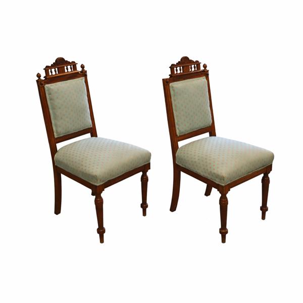 Stolar, ett par, nyrenässans, 1800-talets slut.