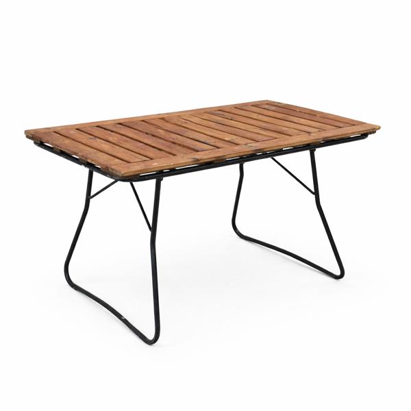 Trädgårdsbord, trä och metall, 2000-tal.