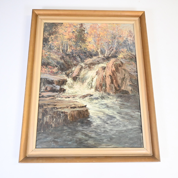 Åke Ahnlund, Olja på pannå, signerad.