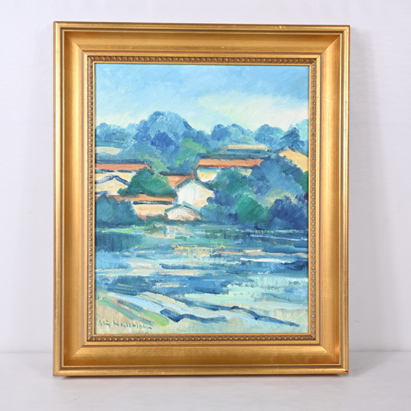 Stig Hallblom, olja på duk, signerad.