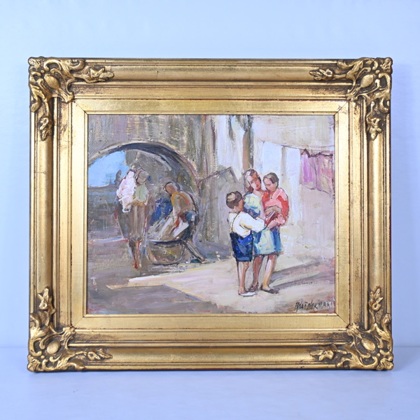 Knut Norman, olja på pannå, signerad.