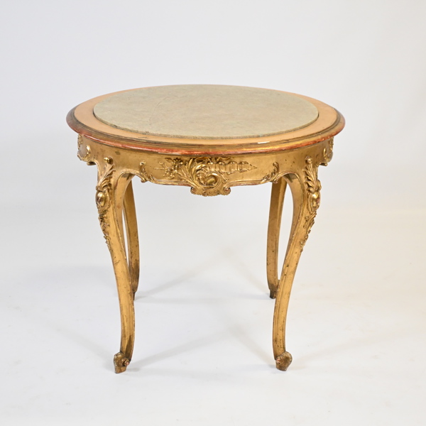 Salongsbord med stenskiva, rokokostil, 1900 tal.