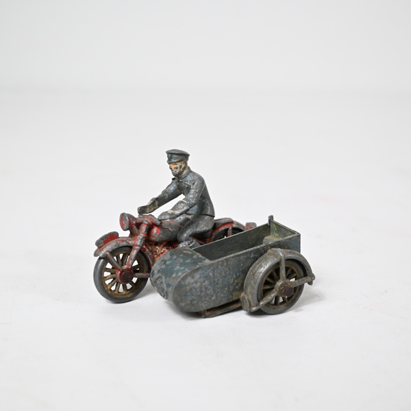 Leksak, motorcykel med sidovagn, 1930/40 tal, Tyskland.RAC.