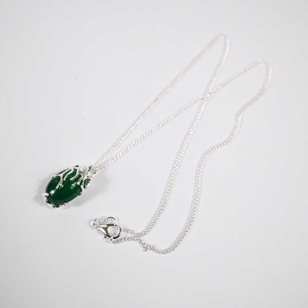 Halsband med sten, silver, 925.