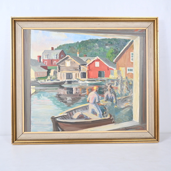 Oidentifierad konstnär, olja på pannå, signerad och daterad.