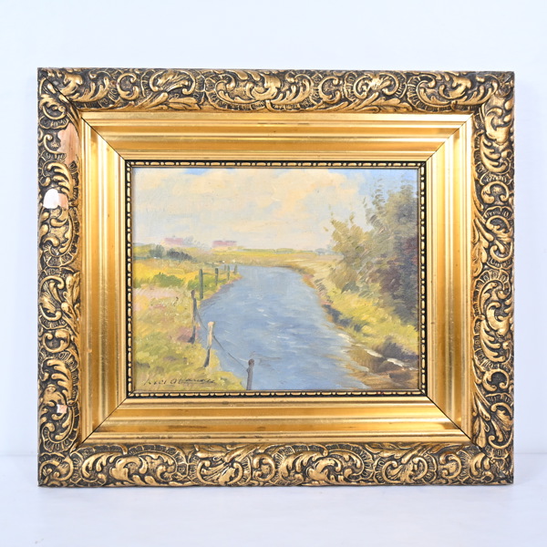 Oidentifierad konstnär, olja på duk, signerad, 1900 talets början.