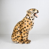 Golvfigurin, leopard, porslin, 1970 tal.