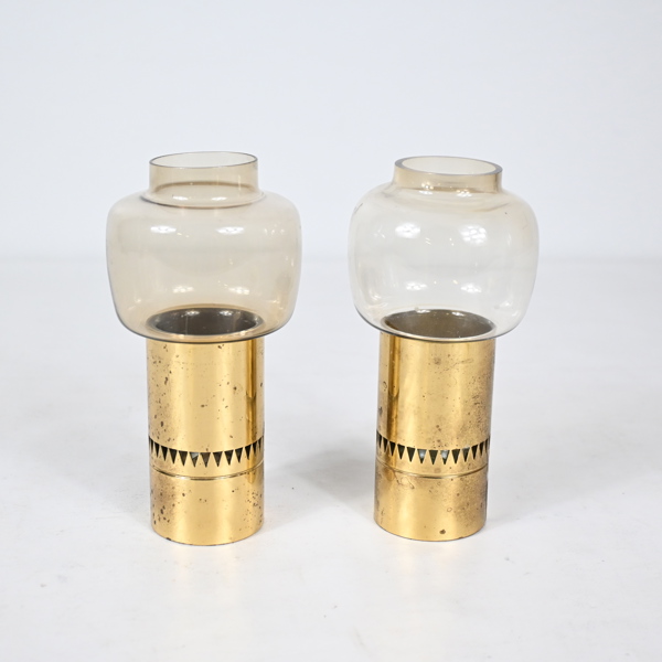 Hans-Agne Jakobsson, ljuslyktor, ett par, mässing och glas.