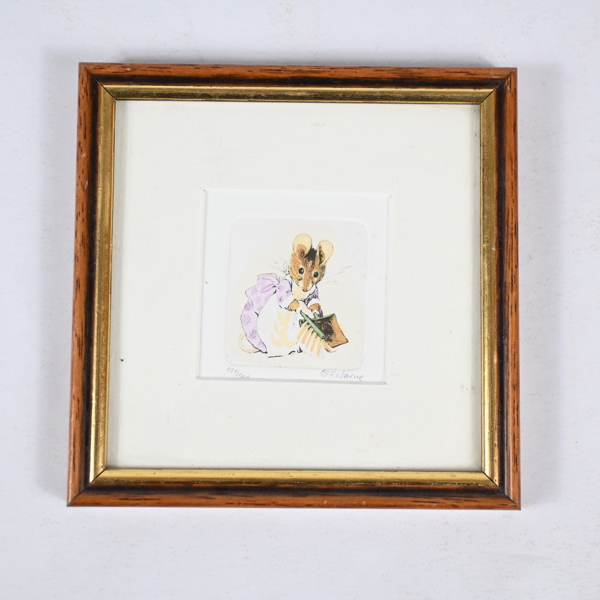 Etsning, Beatrix Potter, efter. Signerad F.Warne. 