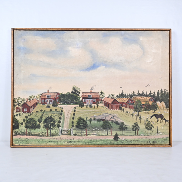 Oidentifierad konstnär, olja på duk, signerad Å 1911.