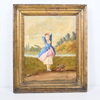 Oidentifierad konstnär, olja på pannå, signerad. 1800-tal eller äldre.