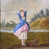 Oidentifierad konstnär, olja på pannå, signerad. 1800-tal eller äldre.