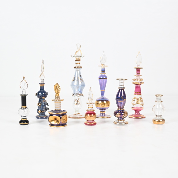 Parfymflaskor, 9st, 18/1900 tal.