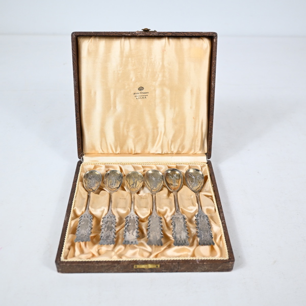 Sameskedar, 6st, silver, 830. 