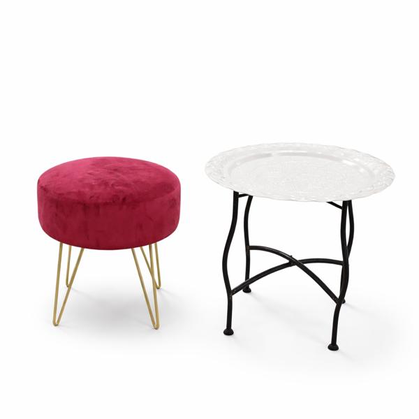 Bord och pall, samtida. 