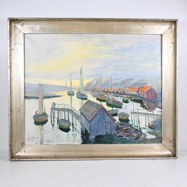 Oidentifierad konstnär, olja på duk, signerad och daterad.