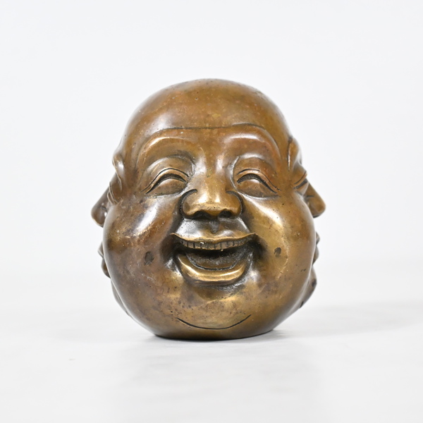 Skulptur i brons, "Buddhas fyra ansikten", Kina, 1900-tal.