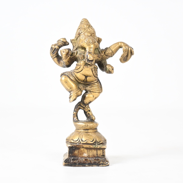 Skulptur i mässing, föreställande Ganesha, Indien.