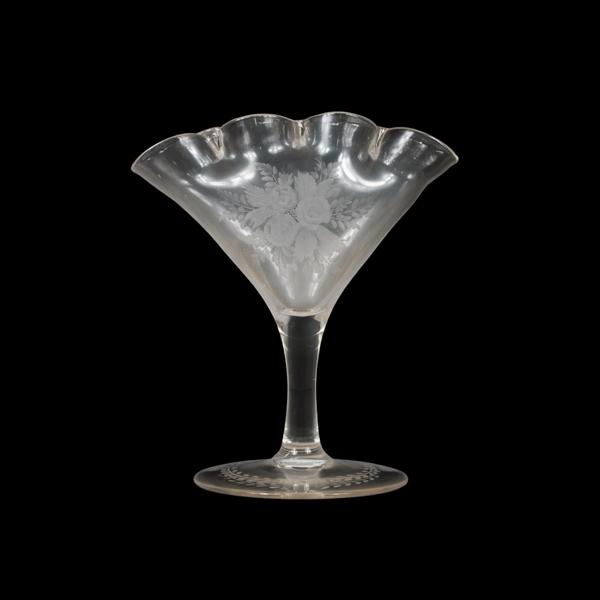 Vas i glas, etsad dekor, troligen Frankrike, 17/1800-tal.