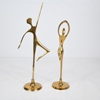 Skulpturer i mässing, 2st, dansörer. 