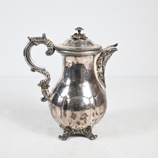 Gustaf Möllenborg (1796-1851), Kanna i silver, Stockholm, 1842.