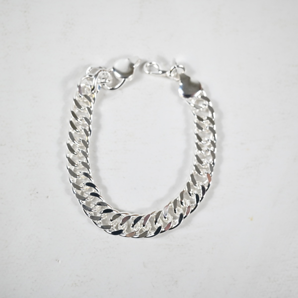 Armband, pansarlänk, silver, 925.