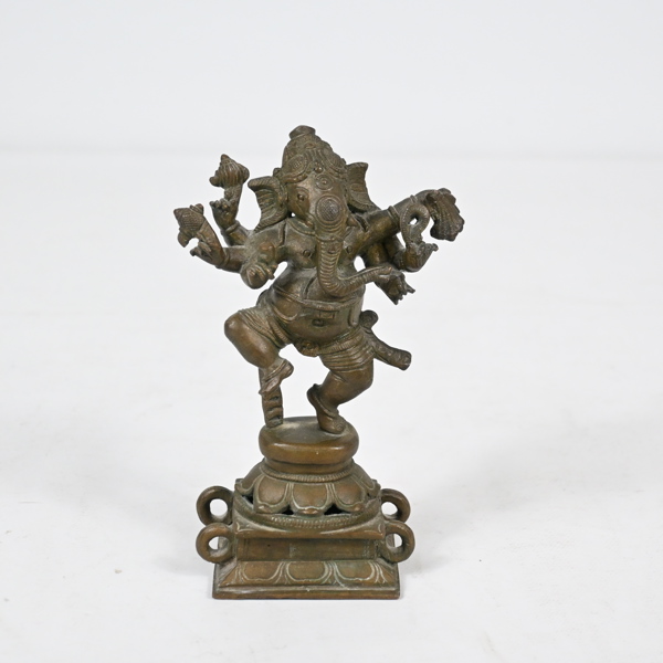 Skulptur i brons, dansande Ganesha.