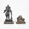 Skulpturer i brons, 2st, Ganesha.
