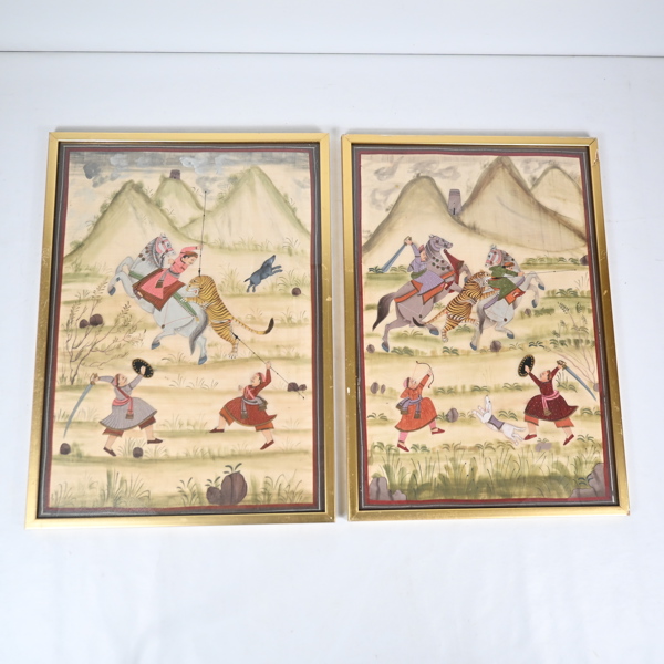 Akvarell på siden, 2st, Indien.